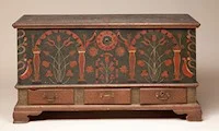 Image: Unidentified Artist, United States, Chest over Drawers, 1803, tulip poplar, brass, iron, and paint, 27 x 50 x 22 ½ in. (68.5 x 127 x 57.1 cm), Courtesy of the Barbara L. Gordon Collection