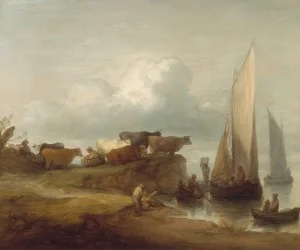 Image: Thomas Gainsborough (English, 1727–1788), A Coastal Landscape, about 1782–84, oil on canvas. The Berger Collection at the Denver Art Museum, TL-18382