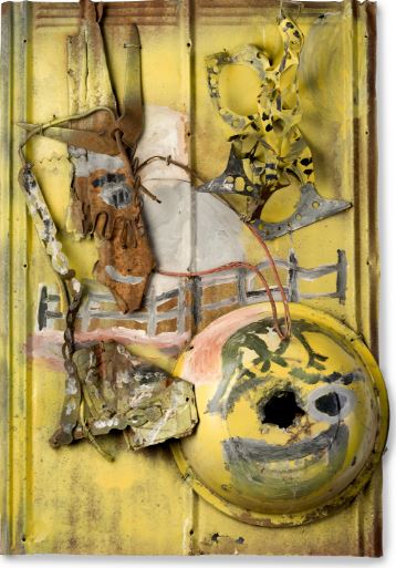 Charlie Lucas. American, born 1951. One-eyed Farmer. Mixed media assemblage. 39 1/4 x 26 1/2x 5 in. Gift of Gordon W. Bailey in honor of Ghislain d'Humieres