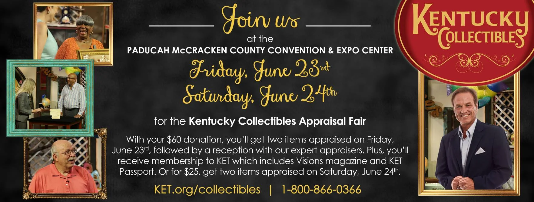 Come to the Kentucky Collectibles appraisal fair this weekend, appraise