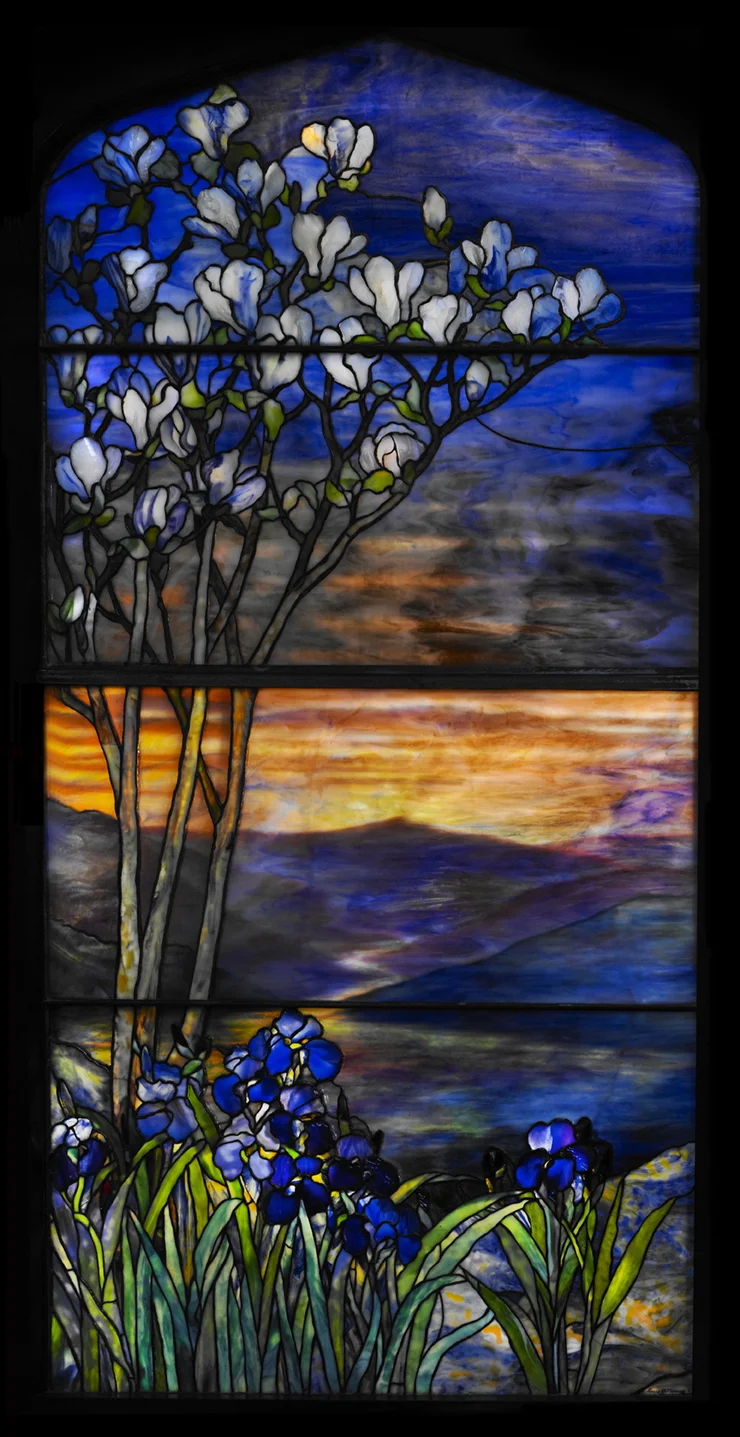 Image: Tiffany Studios, River of Life Window, early 20th century, leaded glass. Photograph by John Faier.