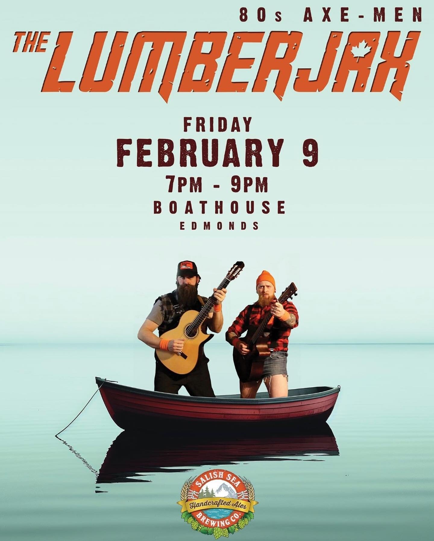 Live music this Friday with @the_lumberjax at The Boathouse!

Hailing from the Great White North in Winnipeg, Manitoba, Jean-Pi&eacute;rre et Jacques are two burly, hockey-playing, ax-swingin&rsquo;, acoustic-strummin&rsquo; hosers who will happily r