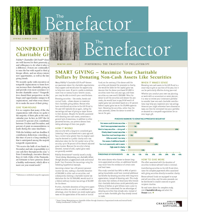 Fidelity Charitable Gift Fund Newsletters