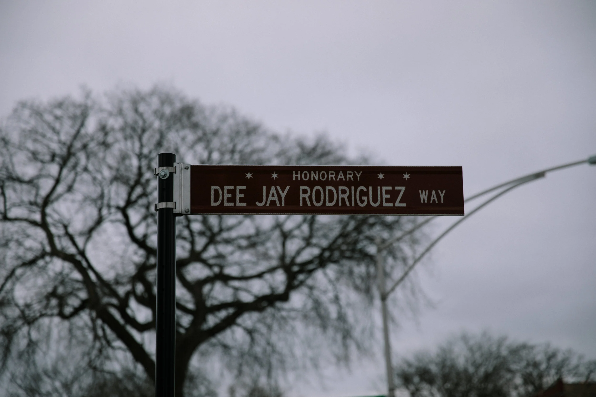 Dee Jay Rodriguez Way borders Blackhawk Park in Chicago's Belmont-Cragin neighborhood. Dee Jay was shot and killed in 2011 at the young age of 23. In the aftermath of his death, Dee Jay's mother, Elizabeth Ramirez, co-founded Parents for Peace and Justice, a support and advocacy organization for parents who have lost children to gun violence in Chicago. MCC partners with Parents for Peace and justice to help support their important work.
