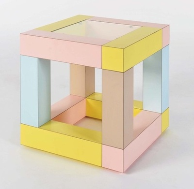 Mimosa side table (1984) by ettore Sottsass