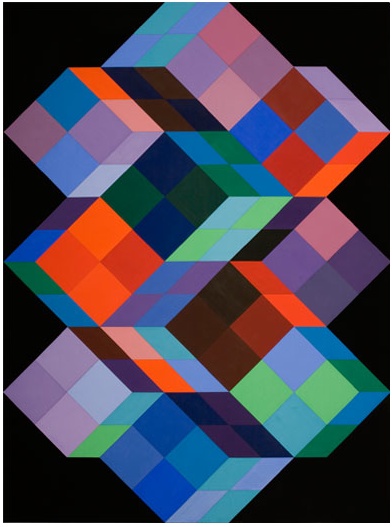 ArtG315. "Tridim K." by Victor Vasarely / Bechtler Museum of Modern Art / 1968