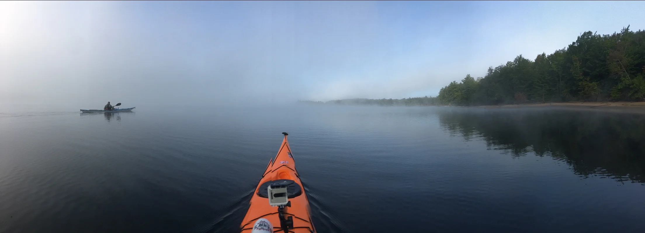 Pano from iPhone on the morning of Day 3. The fog is just staring to lift. 