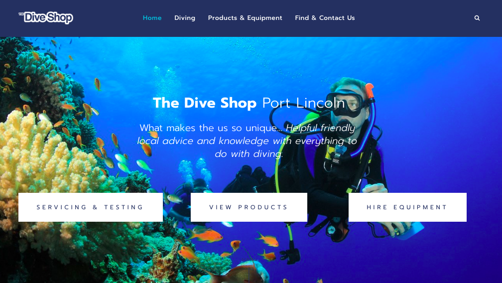 VISIT THE DIVE SHOP