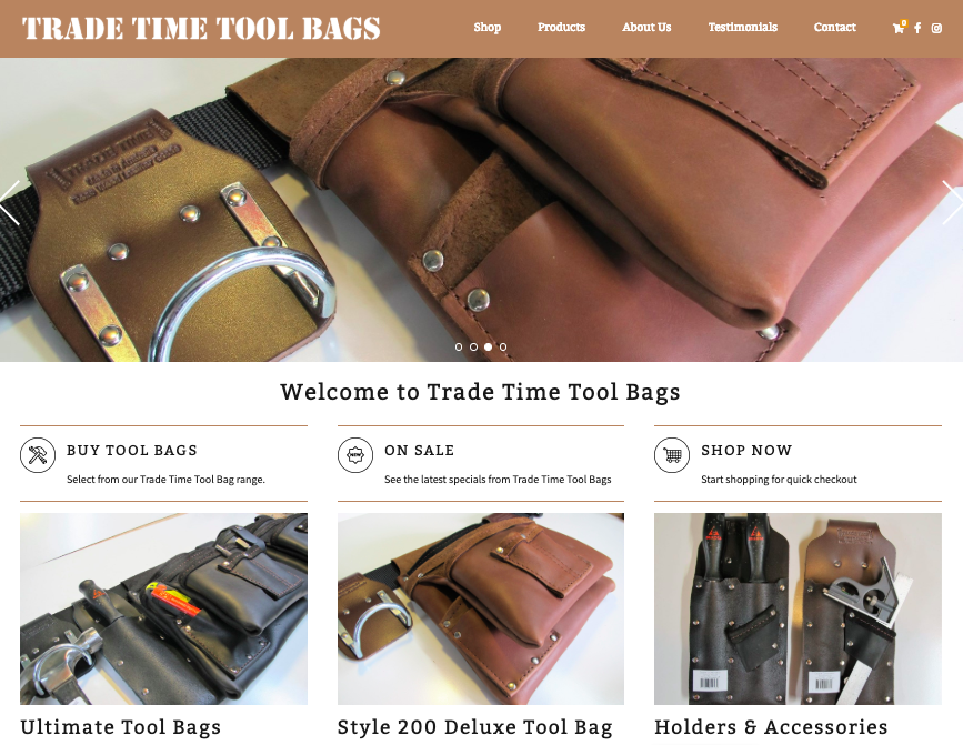 VISIT TRADE TIME TOOL BAGS