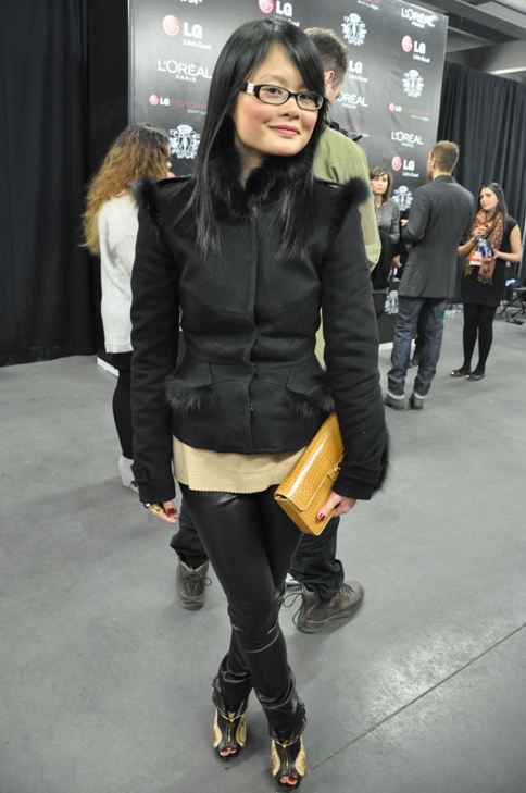 Sharon at World MasterCard Fashion Week in Toronto, 2012.
