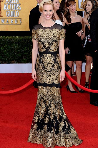 January Jones in Carolina Herrera, Screen Actors Guild Awards, 2011.