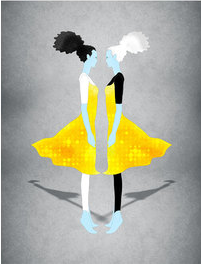 Gemini Astrological illustration, Olioboard.