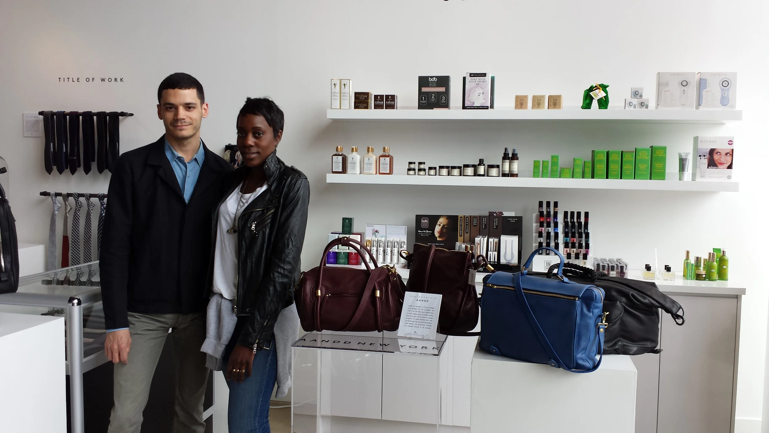 Santanae with AANDD founder & designer Adam Davidson.