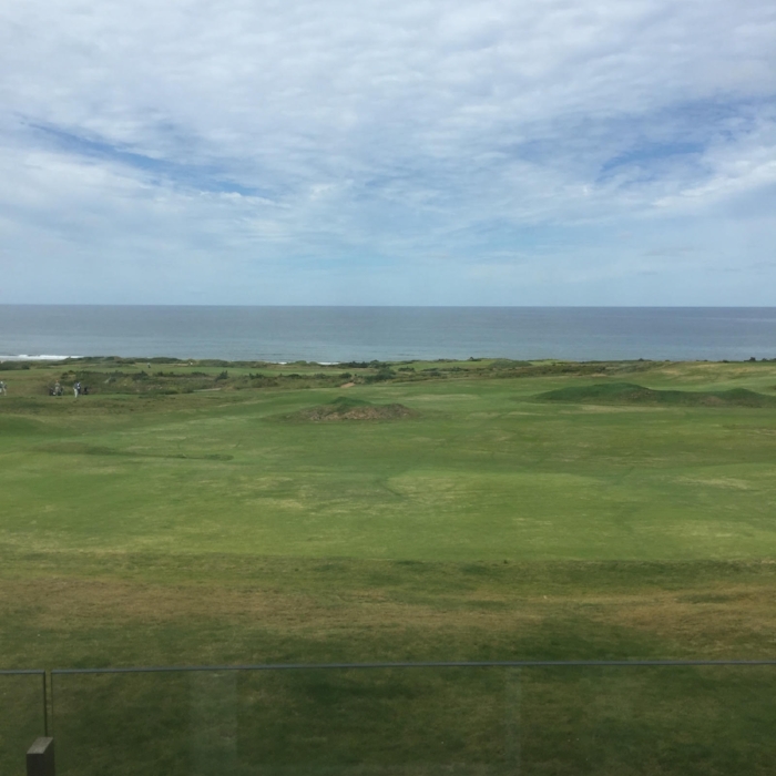 The view from our balcony at Cabot Links.