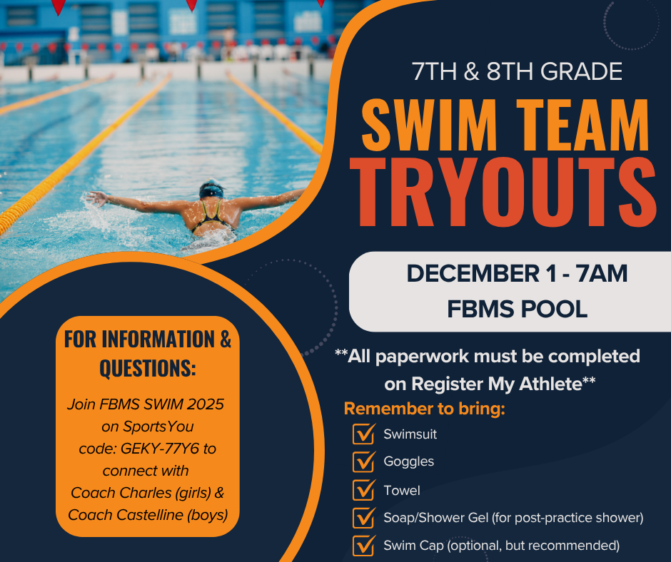 Swim Team tryouts - 7th &amp; 8th grade