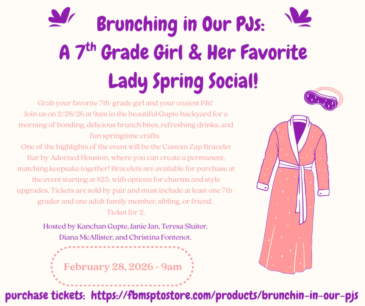 7TH Grade Girls Pijama Brunch 