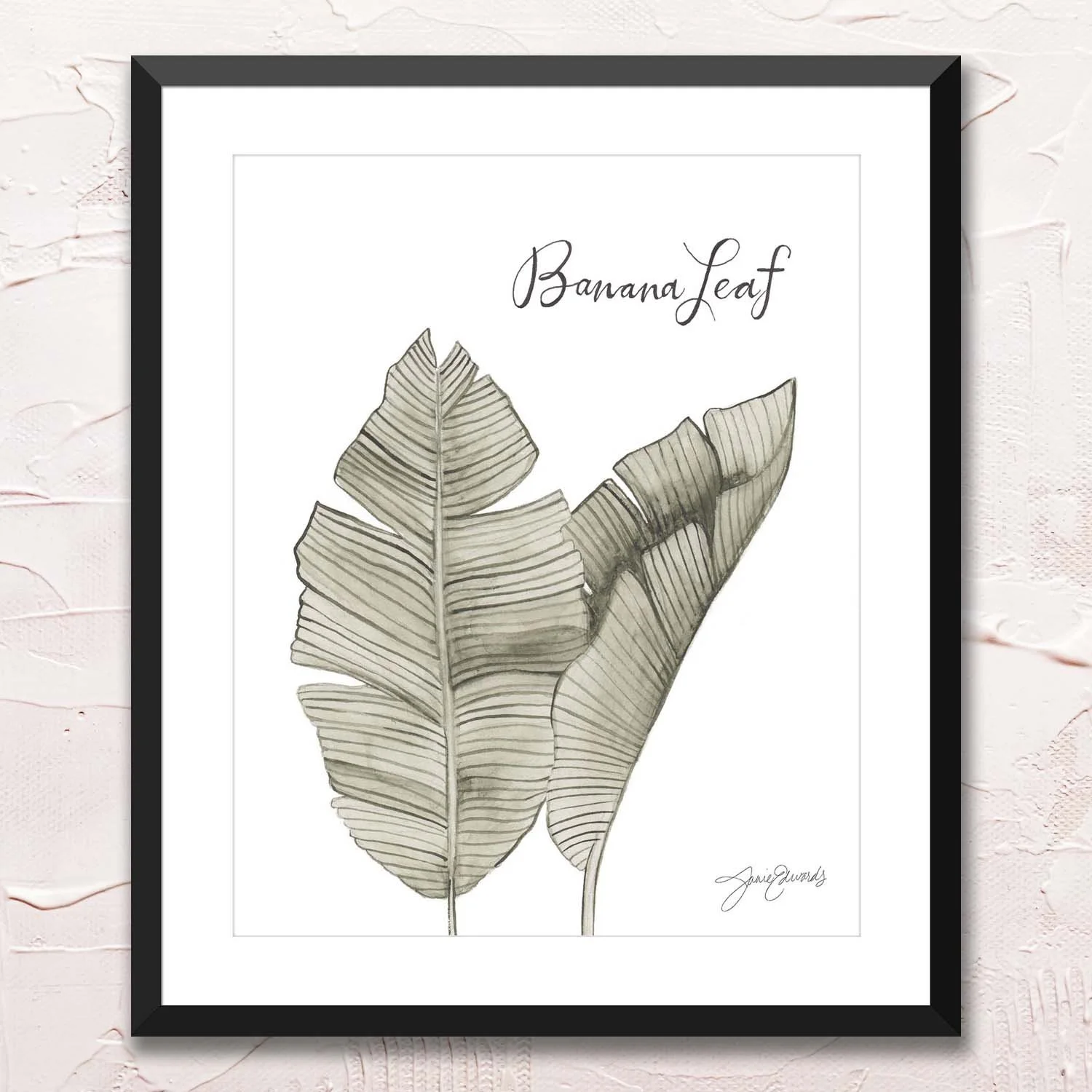 Banana Leaf Watercolor Print