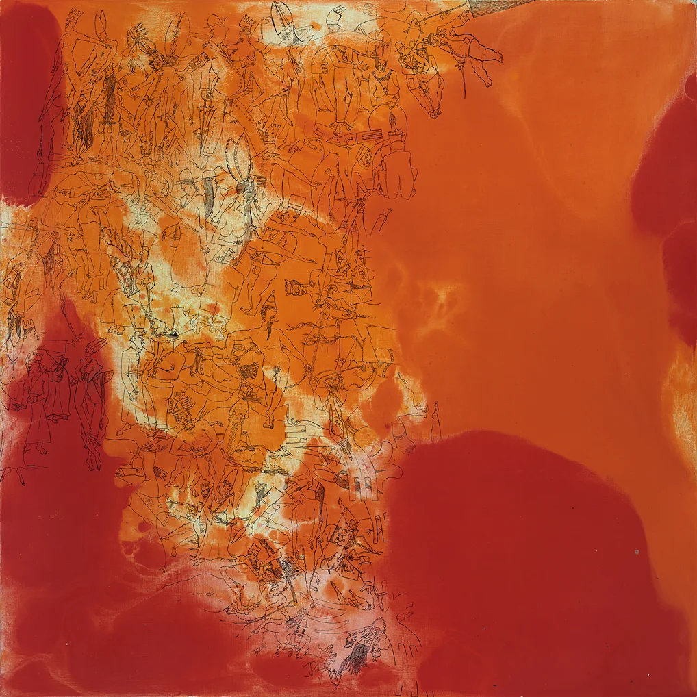 Metanoia Acrylic, brush and ink on board 120 cms by 120 cms