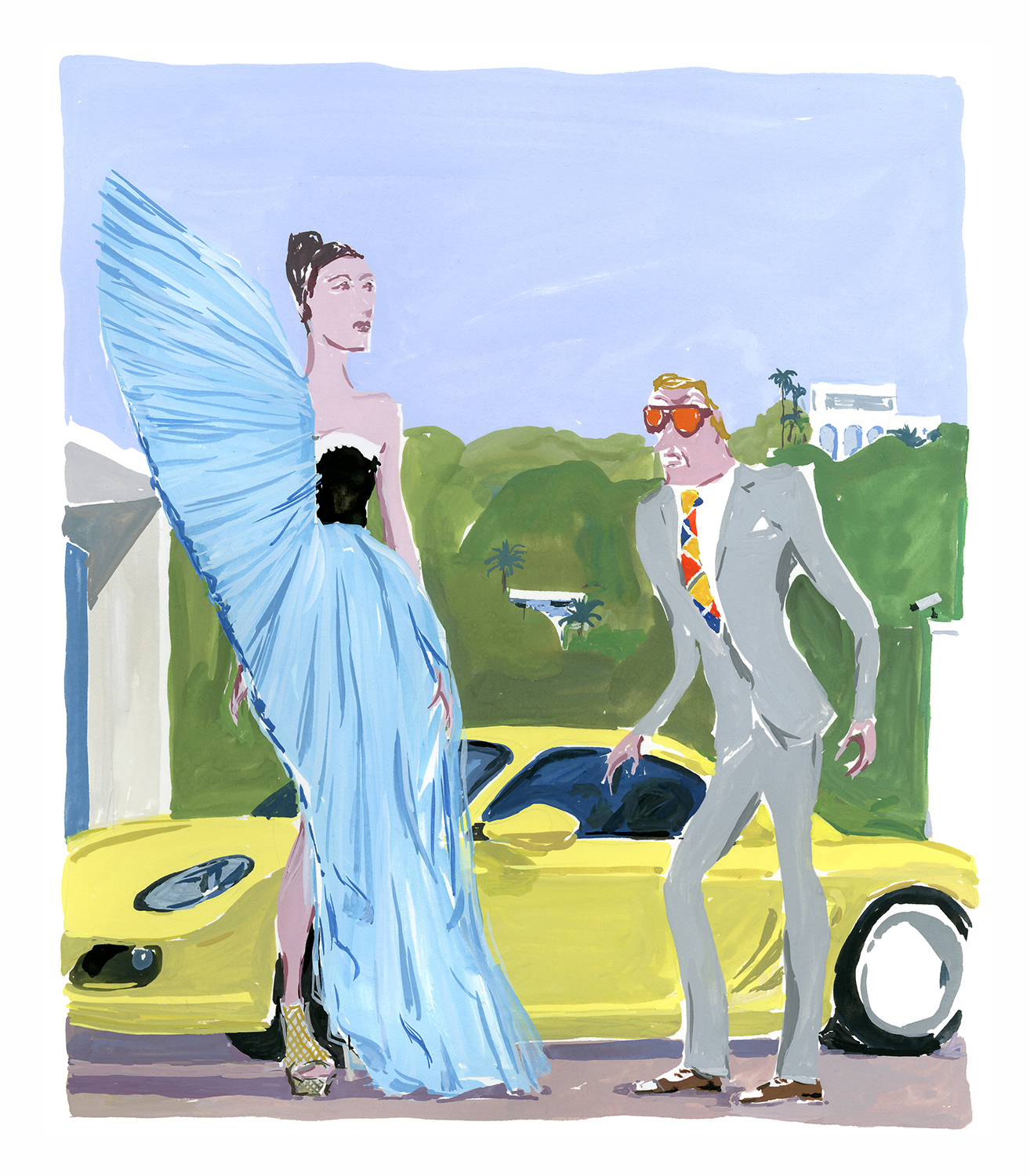 "You should have told me you’d be wearing your Viktor & Rolf—I brought the Porsche!"