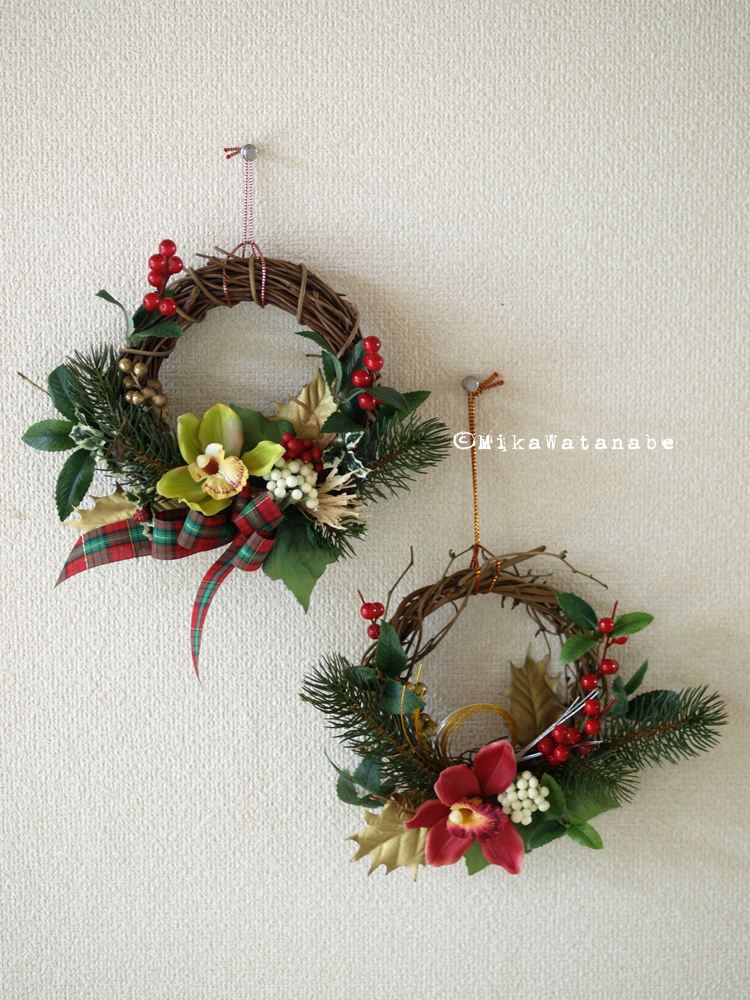 2way wreath／クリスマスとお正月のリース