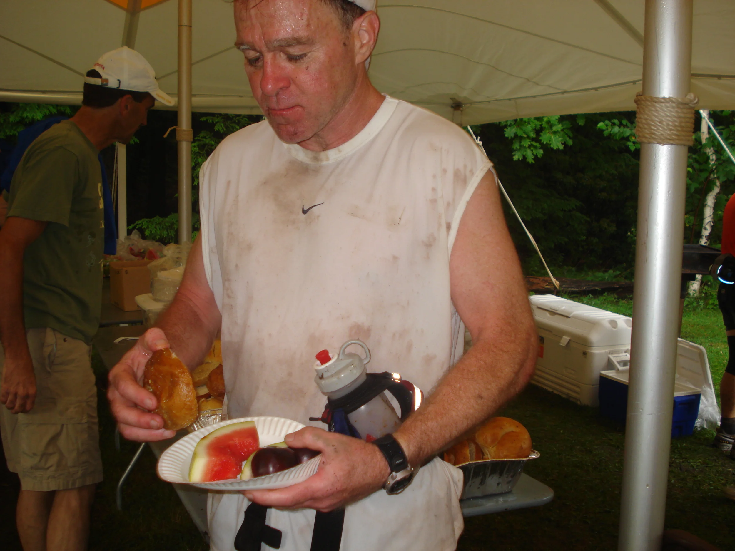 Paul Morris refueling after a great run!