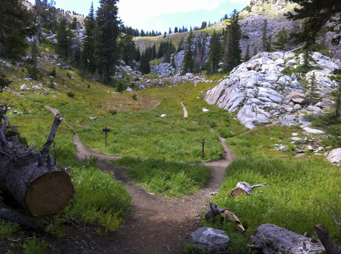 Trail to Lake Catherine or Sunset Pass