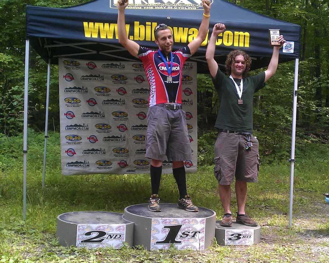 MPF Client Mike Zusman taking 1st place at the 2011 Blue Mountain H2H Mountain Bike Race!