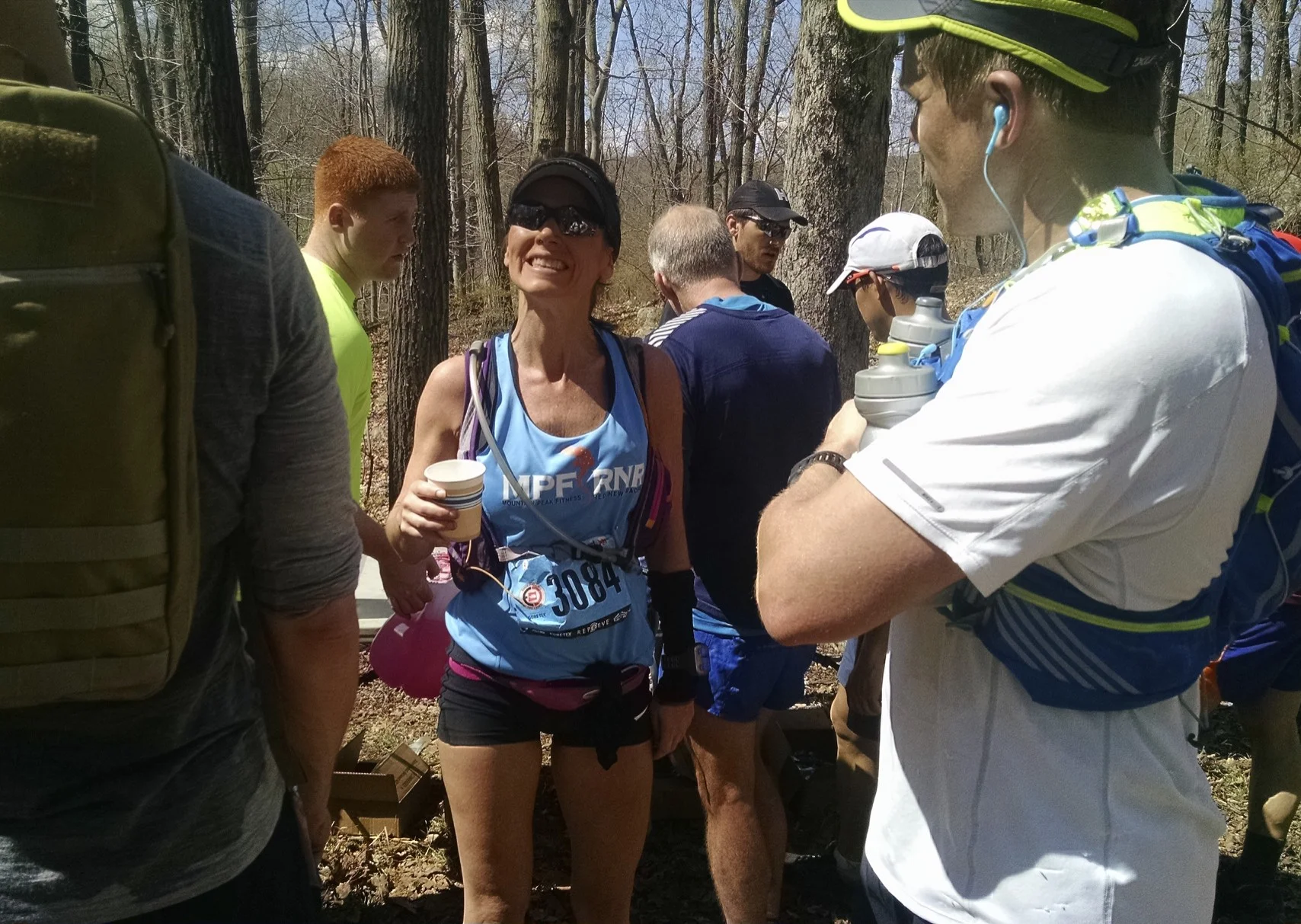 Fellow teammate Julian Vicente capturing me at his aid station!