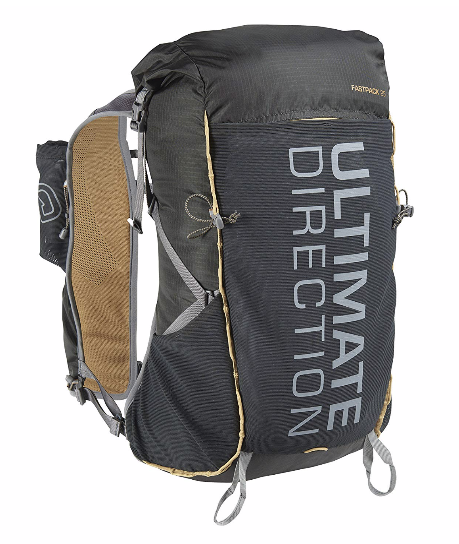 Ultimate Direction Fastpack 25 - Designed for everything from peak bagging to endurance running, the Ultimate Direction Fastpack 20 Backpack gives you what you need to get it done without weighing you down with extra doodads. Holds 15-23 liters. Check out our Gear Review . For more storage, check out the Fastpack 35 (20-30 liters), click here .