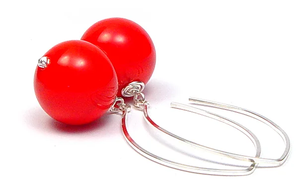 Red Statement Earrings - $55 - JillSymons.com