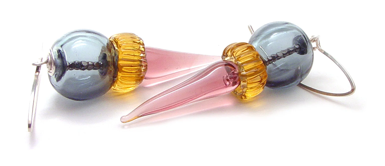 JillSymons.com Lampwork Boquet Earrings - $50