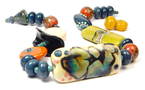 JillSymons.com Lampwork Graffiti Park - $130