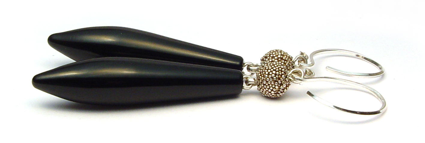 LIttle Black Dress Earrings - $55 JIllSymons.com Lampwork
