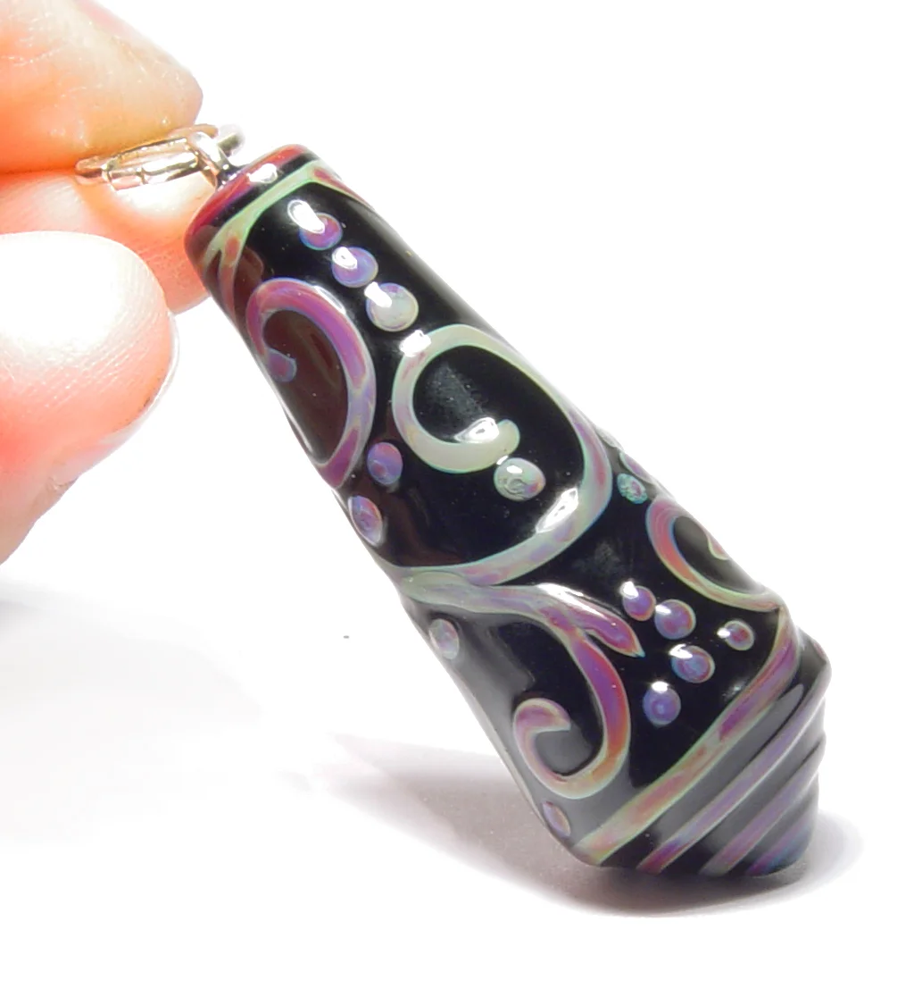 Shuttle Vine Pendant - $58 JillSymons.com Lampwork