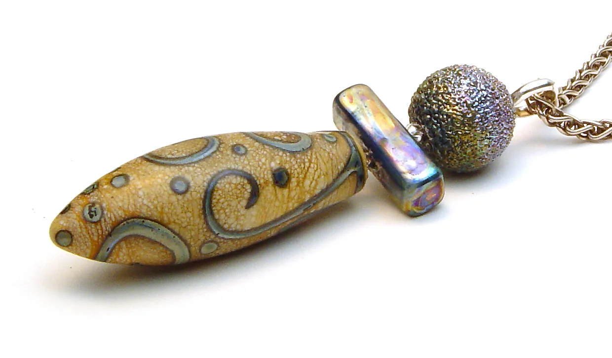 Organic Pendant Left - $60 JillSymons.com Lampwork