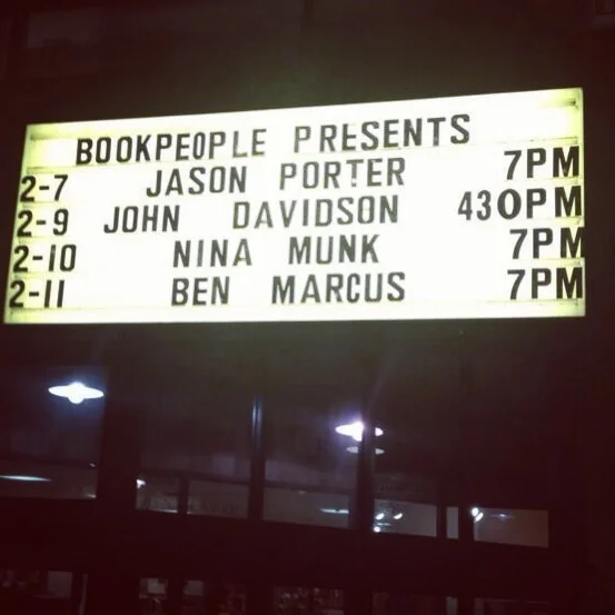 Texas is lucky to have Austin, and Austin is lucky to have Book People , and Jason was lucky to read there on February 7th. It was another cold night, but there was still an audience filled with alert and inquisitive listeners.