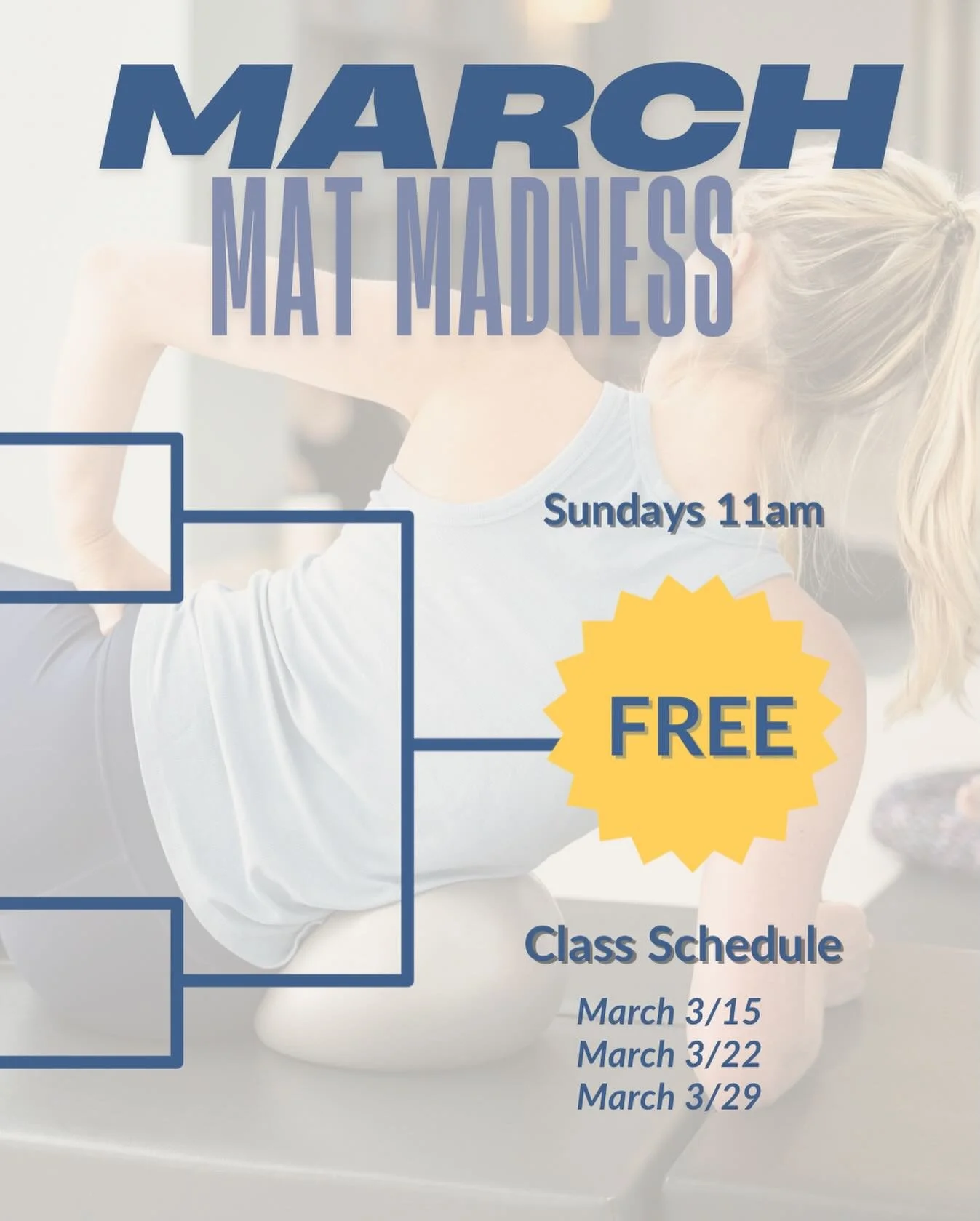 March Mat Madness is here🔥 All month long enjoy FREE Pilates Mat classes led by our Instructors in Training at Clearly Pilates. Support our rising teachers, move your body, and try a class on us! Limited spots-reserve your mat!  Let the March Matnes