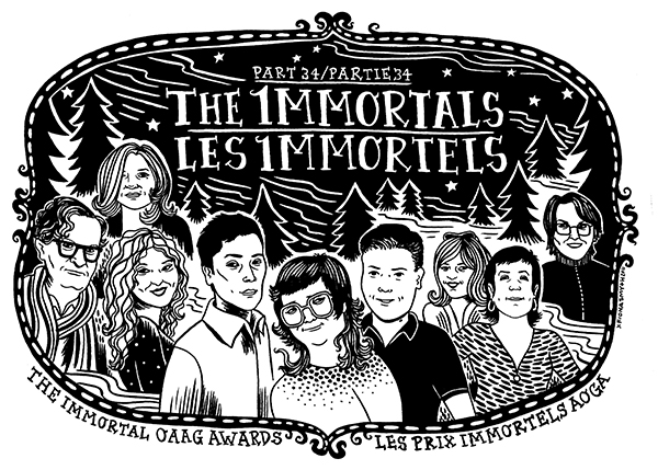 Huge congratulations to friends and colleagues who were honoured at the Ontario Association of Art Galleries Awards ceremony last night! Colette Whiten, Mark Cheetham, Ihor Holubizky, Ron Benner, Wyn Geleynse, Troy David Ouellette... Congrats! Crystal Mowry, Ernest Daetwyler, and Ian Newton
Diana Nemiroff for Lifetime Achievement!
Lilly Koltun for Curatorial Writing about Justin Wonnacott.
Suzanne Carte-Blanchenot, Eshrat Erfanian, Sally McKay, Emily Gove, Catherine Sicot, Vera Frenkel, Lisa Steele, Micah Lexier, Brendan Fernandes.
And nice job on the juries Iga Janik, Barbara Fischer, Murray Whyte, Sarah Quinton, and Ivan Jurakic.
________________________________________________________
The Immortal OAAG Awards / Les prix immortels AOGA As presented Friday, September 30, 2011 / Telle que présentée le vendredi 30 septembre 2011 The Great Hall, Hart House / Grand Hall, Hart House
Exhibitions of the Year / Expositions de l'année
Marburg! The Early Bird! Ydessa Hendeles, Curator and Exhibition Designer Ian Carr-Harris, André Kertész, Liz Magor, John Massey, Colette Whiten, Exhibited Artists Michael Buchanan, Stuart Mullin, Marburger Kunstverein, Flashlight Veranstaltungstechnik GmbH, Gallery Installation Team Presented by Ydessa Hendeles Art Foundation at Marburger Kunstverein, 2010
Jack Chambers: the light from the darkness, silver paintings and film work Mark Cheetham and Ihor Holubizky, Curators and Exhibition Designers Jack Chambers, Exhibited Artist Ross Bell, Ron Benner, Wyn Geleynse, Robert Osthoff, Troy David Ouellette, Gallery Installation Team Museum London, 2011
Ernest Daetwyler: Reality in Reverse (barn raising) Crystal Mowry, Curator Ernest Daetwyler, Exhibited Artist Crystal Mowry and Ernest Daetwyler, Exhibition Designers Ernest Daetwyler, Ian Newton, JK Construction with Eldon Kuepfer, Ronald Gilkinson and Arnold Albrecht, Gallery Installation Team Kitchener-Waterloo Art Gallery, Kitchener, 2010-2011
Key Gallery Partnership Awards / Prix du partenariat
The National Gallery of Canada, Ottawa, and the Museum of Contemporary Canadian Art, Toronto The National Gallery of Canada at the Museum of Contemporary Canadian Art (NGC @ MOCCA)
Northpoint Investment Solutions Inc. and the Tom Thomson Art Gallery, Owen Sound Community Curators
Colleague, Life Achievement / Prix du collègue, Prix pour l'ensemble de son oeuvre
Diana Nemiroff Carleton University Art Gallery, Ottawa
Curatorial Writing Awards / Prix des textes de conservation
Emelie Chhangur Forking Paths and Crossroads: Two Encounters no. it is opposition. From the exhibition Carla Zaccagnini: no. it is opposition. Art Gallery of York University, Toronto, 2010
Helena Reckitt Between Species Adaptation: Between Species From the exhibition Adaptation: Between Species The Power Plant, Toronto, 2010
Lilly Koltun Justin Wonnacott Remembers + Forgets Justin Wonnacott: I Remember and I Forget From the exhibition Justin Wonnacott: I Remember and I Forget Carleton University Art Gallery, Ottawa, 2011
Public Program / Prix des programmes publics
Centre for Incidental Activisms (CIA) Emelie Chhangur, Suzanne Carte-Blanchenot, Michael Maranda, Allyson Adley, Curators Gilberto Ante, Deanna Bowen, Eugenio Salas, Elle Flanders + Eshrat Erfanian + Tamira Sawatzky, Faduma Abshir, Ademola Adewusi, Marshan Beals, Melanie Halasz, Keira Herry, Noterlee Johnson, Khalid Khan, Nana Tieku, Cade M. Davies, Che Kothari, Sun, aka The Real Sun, and Quentin "Vercetty" Lindsay, The M.A.D. Poet aka Melissa A. Dean, Artists Art Gallery of York University, Toronto, 2011
Art Writing Award / Prix de l'écriture sur l'art
Sally McKay Nature in the Network Fastwürms Donky@Ninja@Witch From the exhibition Fastwürms Donky@Ninja@Witch Art Gallery of York University, Toronto, 2010
Art Publication of the Year / Prix de la publication d'art
Fastwürms Donky@Ninja@Witch Philip Monk, Curator FASTWÜRMS (Kim Kozzi & Dai Skuse), Artists Emelie Chhangur, Andrew Harwood, Jon Davies and Sally McKay, Writers Michael Maranda, Gallery Project Coordinator Lisa Kiss Design, Designer Art Gallery of York University, 2011
Education Program / Prix de l'éducation
Postmodernism: A Video Program Emily Gove, Cait Harben, Monique MacLeod, Olia Mishchenko, Catherine Sicot, Andréa Lalonde and Shaun Dacey, Educators Colin Campbell, Vera Frenkel, General Idea, Donna James, Zacharius Kunuk and Norman Cohn, Lisa Steele, Artists In-school Program: Secondary Oakville Galleries, ongoing
Design Awards / Prix du design
Juliette Bellocq with Handbuilt Studio Book Pae White: Material Mutters The Power Plant, Toronto, 2010
Hahn Studio and Monnet Design Identity Renewal The Power Plant–Refresh The Power Plant, Toronto, 2011
Tom Koken with Micah Lexier Book Micah Lexier: A Week At A Glance Rodman Hall Art Centre/Brock University, St. Catharines, 2011
The Office of Gilbert Li Book Silent as Glue Oakville Galleries and Art Gallery of Greater Victoria, 2010
Underline Studio Publication Arnaud Maggs: Lost and Found MacLaren Art Centre, Barrie, 2010
Lauren Wickware Book Brendan Fernandes: until we fearless Art Gallery of Hamilton, 2010
Lauren Wickware Book Peter Smith: You May Find Yourself Doris McCarthy Gallery, University of Toronto Scarborough, The Robert McLaughlin Gallery, Oshawa, and Kenderdine Art Gallery, University of Saskatchewan, Saskatoon, 2011
Volunteer of the Year / Prix du bénévolat
Joan Johnston Textile Museum of Canada, Toronto
Honourable Mention / Mention honorable
Kathe Gray Book Husar Handbook Macdonald Stewart Art Centre, Guelph, with McMaster Museum of Art, Hamilton, Mackenzie Art Gallery, Regina, and Tom Thomson Art Gallery, Owen Sound, 2010
Gold Sponsors / Commanditaires Or Art Toronto Creativ Festival The Globe and Mail Goethe-Institut Toronto Hart House - University of Toronto Palettera
Silver Sponsors / Commanditaires Argent Elgin Picture & Frame Inc. Harex Inc. Hollace Cluny Kula Yoga: Toronto
Bronze Sponsors / Commanditaires Bronze Carr McLean Gallery Express OCAD University Ontario Cultural Attractions Fund Stephen Bulger Gallery University of Guelph
In-Kind Sponsors / Commanditaires en nature Aboveground Art Supplies Access Pass & Design C Magazine CARFAC Ontario Cineplex Entertainment Headshots PISTIL FLOWERS
Contributors/Collaborateurs
Art Gallery of Windsor, Art Gallery of York University, Alicia Boutilier, BMV Books, Tobi Bruce, Burlington Art Centre, Caesars Windsor, Canadian Federation of Friends of Museums, Canadian Opera Company, Casa Loma, Olinda Casimiro, DAVIDsTEA, Design Exchange, Rosemary Donegan, Eaglecrest Aerial Park, Gladstone Hotel, Harbourfront Centre, Linda Jansma, Medieval Times Dinner & Tournament, Metro, Metropolitan Hotel Toronto, Mindful Movement Centre, Music Toronto, Natasha ARORA Eco Deco, Novotel Toronto Centre, Royal Ontario Museum / Institute for Contemporary Culture, Second Cup, Shaw Festival Theatre, Silver Snail Comics, SLATE Art Guide, Catherine Sinclair, Station Gallery, Stratford Shakespeare Festival, Steam Whistle Brewing, Textile Museum of Canada, Toronto Symphony Orchestra
Special thanks / Un merci tout particulier à
Ydessa Hendeles, Dermot Brennan and Hart House Events, Olinda Casimiro, Yves Théoret, Tobi Bruce, Justina M. Barnicke Gallery
Artist Contributors / Contributeurs artiste Fiona Smyth, J.D. Keyz, Palettera, Lisa Kiss Design
Presenters / Présentateurs Olinda Casimiro, Barbara Fischer, Carla Garnet, Ydessa Hendeles, Tanya Huff, Deirdre Logue, Allyson Mitchell, Philip Monk, Kent Monkman, Vessna Perunovich
2011 Jurors / Jurés 2011 One / Premier: Iga Janik, Barbara Edwards, Murray Whyte Two / Deuxième: Mona Filip, Barr Gilmore, Sarah Quinton Three / Troisième: Lisa Daniels, Ivan Jurakic
Production Demetra Christakos, Veronica Quach, Natasha Rajamani, Ginger Scott, Amanda Tamul
Contact Veronica Quach communications@oaag.org
The Ontario Association of Art Galleries / Association ontarienne des galeries d'art 111 Peter Street, Suite 617 / 111 rue Peter, suite 617 Toronto M5V 2H1 (416) 598-0714 www.oaag.org
