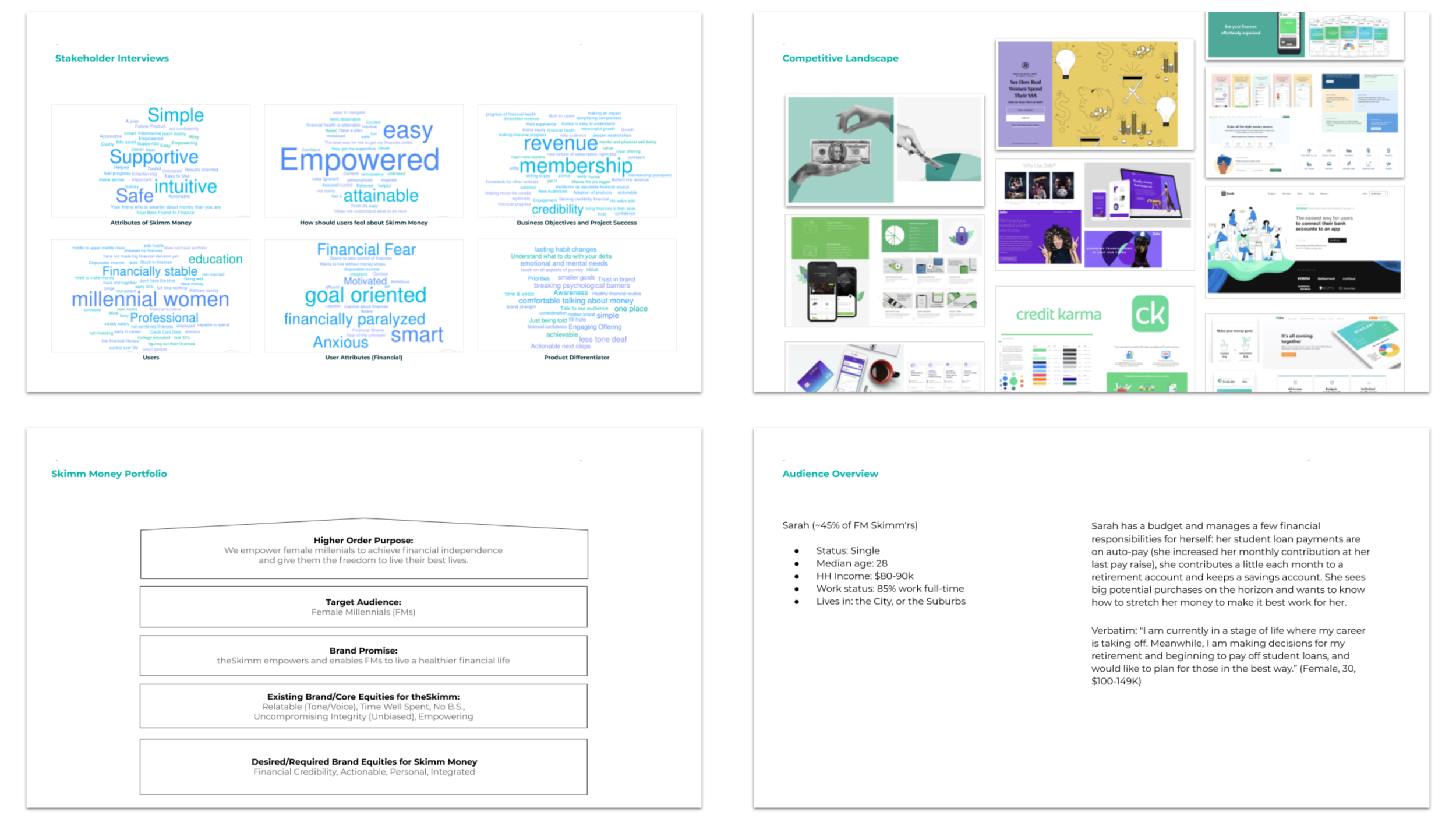 We began the project with a money audit which allowed us to aggregate and organize existing assets and gain a better understanding of scale and impact of the project. The ultimate goal was to align all Skimm Money channels under one brand ident