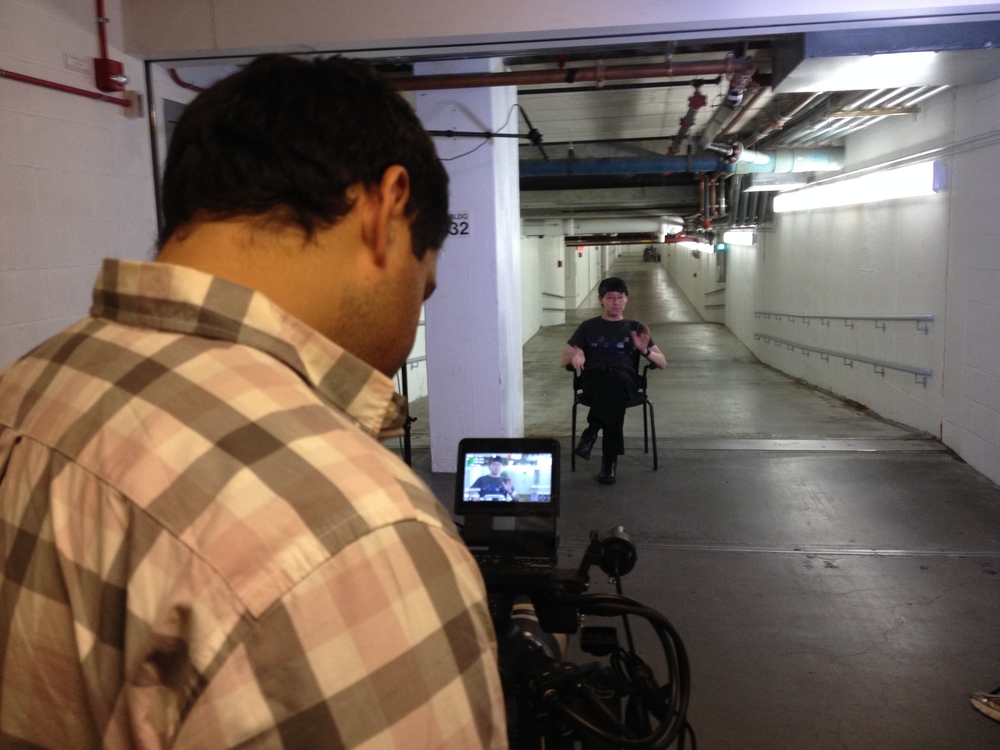  Interview setup in the tunnels beneath MIT where Space War, the world's first videogame, was created. 