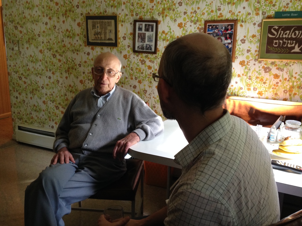  Matt chats with Ralph Baer, 93, creator of the first home videogame console in his Kitchen. 