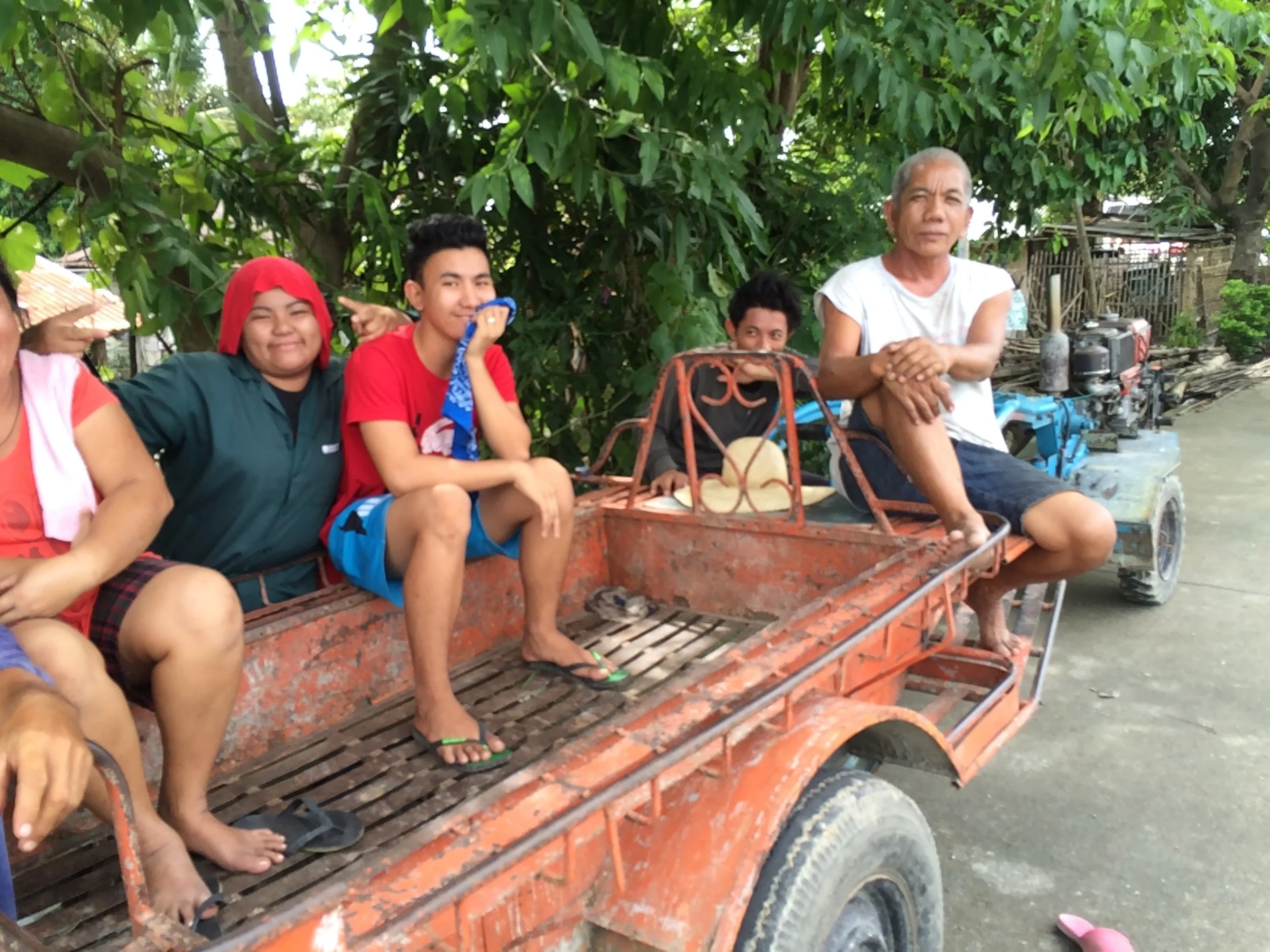 Typical family with their caliglig tractor.