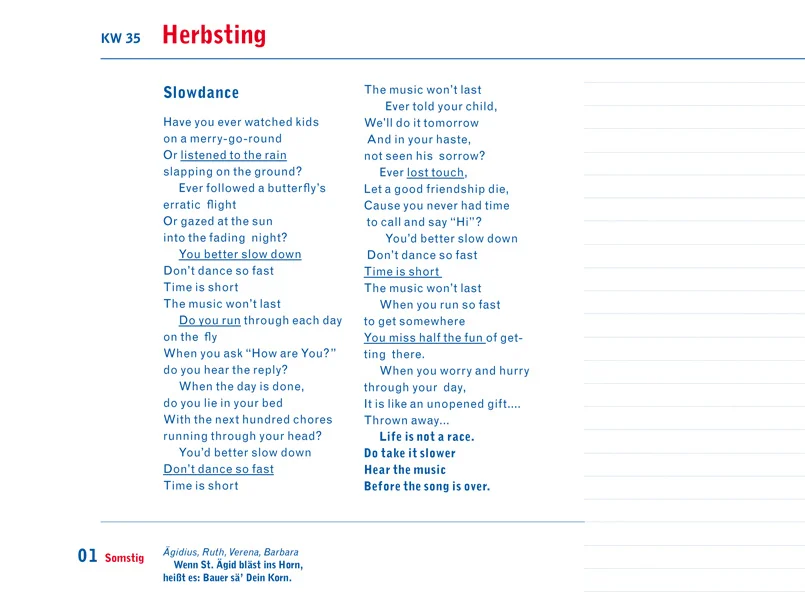 bergkinderagenda 2012