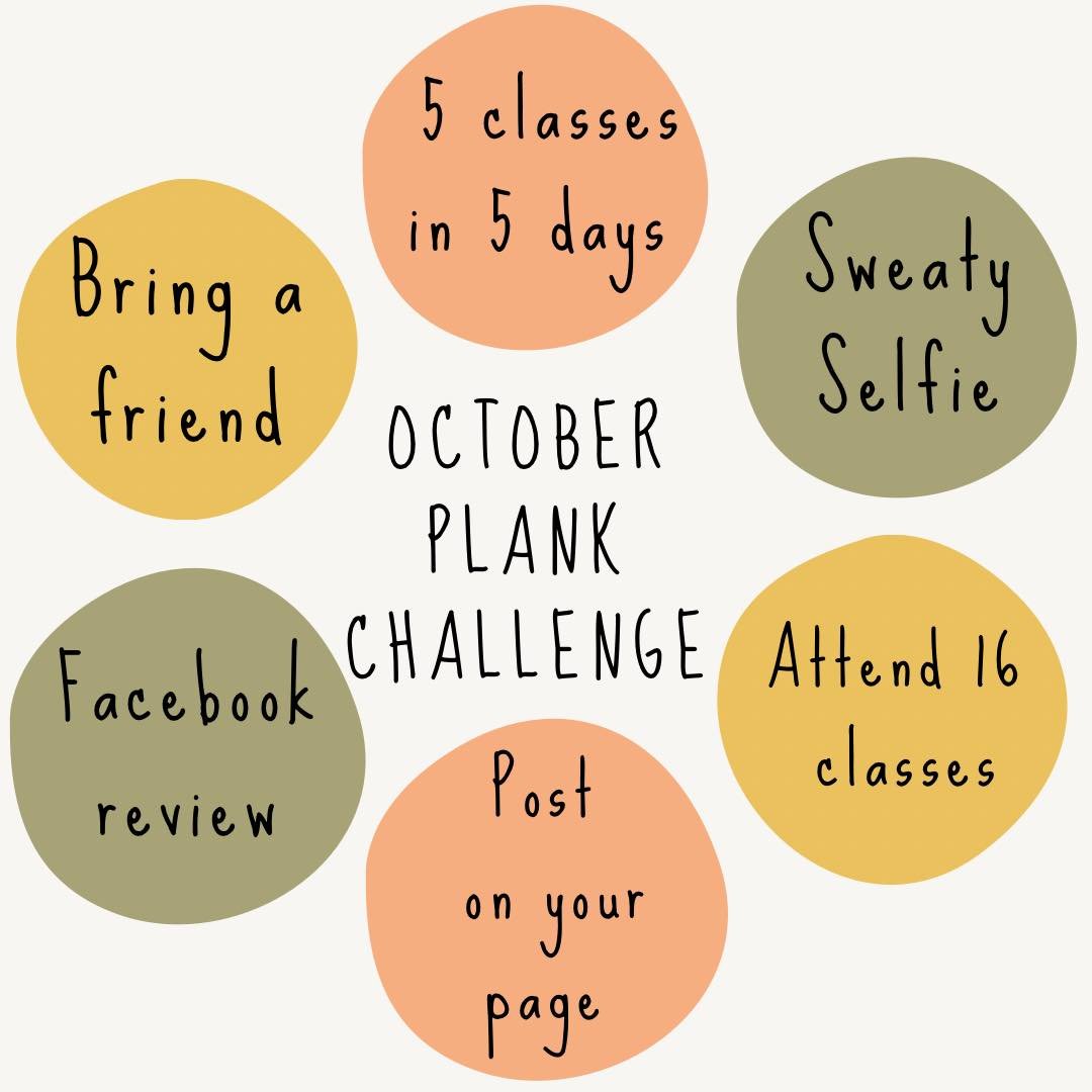 ✨ Just a reminder that it&rsquo;s not too late to participate in our Fall Challenge!  You have an excellent chance of winning one of our awesome prizes!  We will be giving away a Plank hat, sticky socks, a NEW Plank sweatshirt, and one GRAND PRIZE of