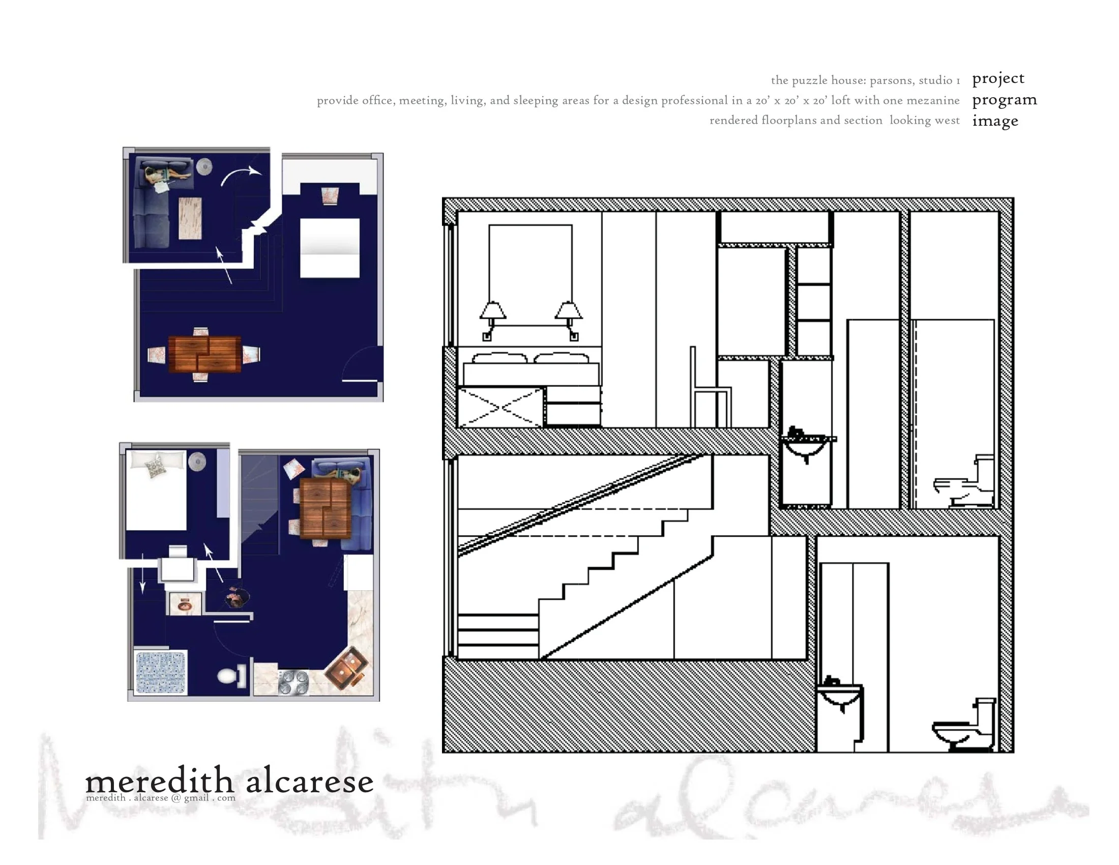  the second floor is given over to the largest space, both in floor space and ceiling height.&nbsp; the kitchen and seating area are the heart of this home, with access to the bathroom and a private stair up to the bedroom.&nbsp; this third floor is 