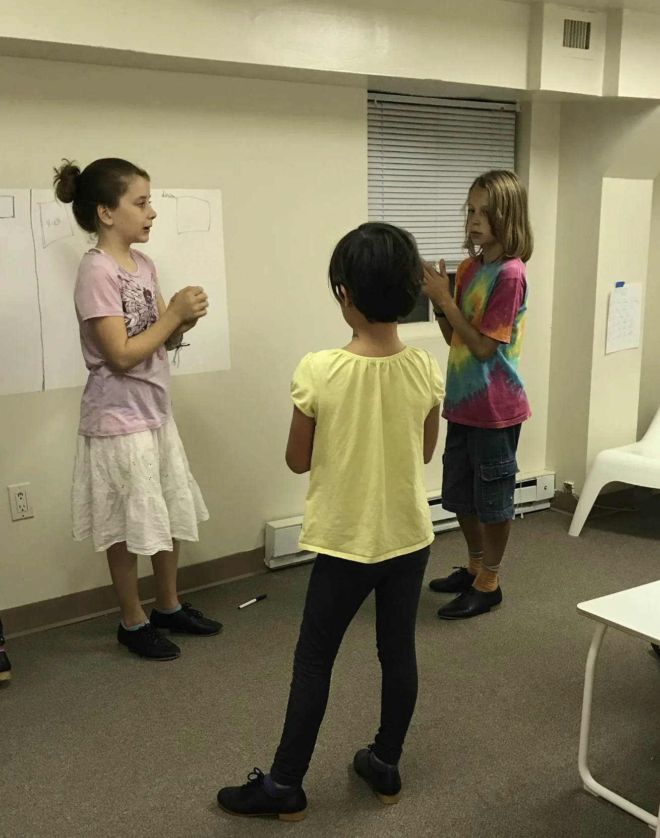 The next week, I had the children make up steps and clap and speak them...