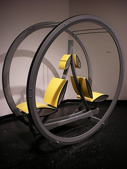 Major Tom’s Teeter-Totter, 2012 6’ x 6’ x 4’ MDF, Vinyl, Aluminum, Rubber 