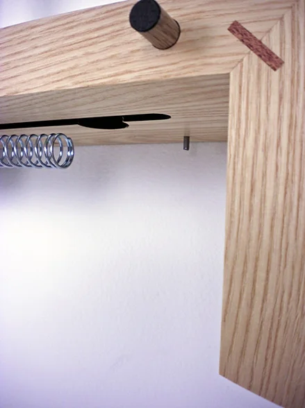 Bolt-Action Shelf/Drawer, 2011 4' x 8" x 6" Ash, Poplar, Mahogany, Steel