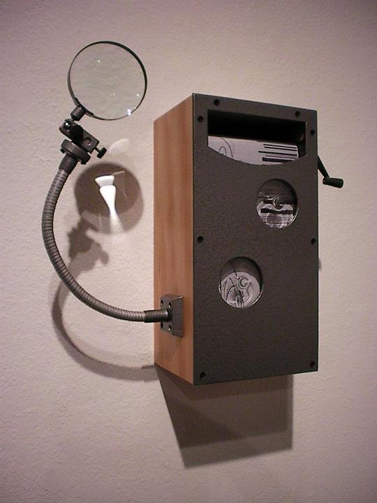 Monocle, 2012
18” x 21” x 5”
Douglas Fir, MDF, Spray Paint, Found Objects,
Graph-paper