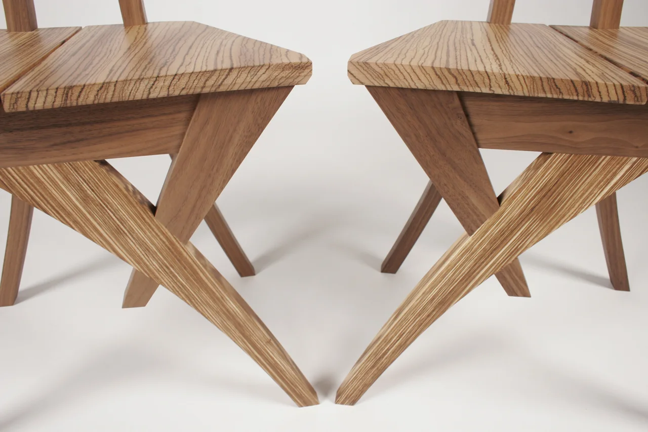 Untitled (Detail) , 2009 19” x 16 ¼” x 43 ¼” Walnut, Zebrawood